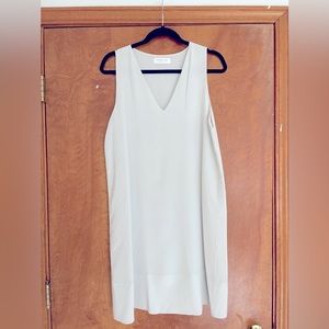 Everlane Grey Silk V-neck Shift Dress Size 10